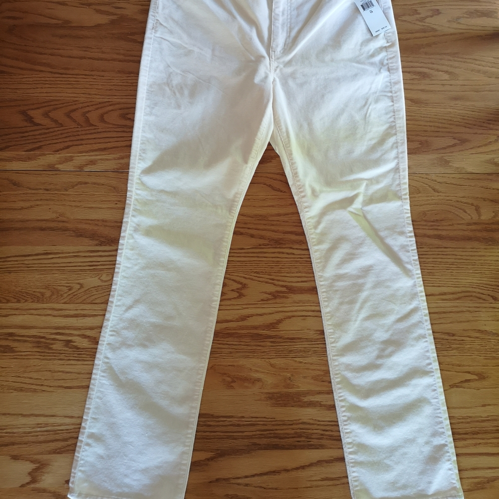 Lauren Ralph Lauren Corduroy Pants Women's Size 14 Straight Leg Cream